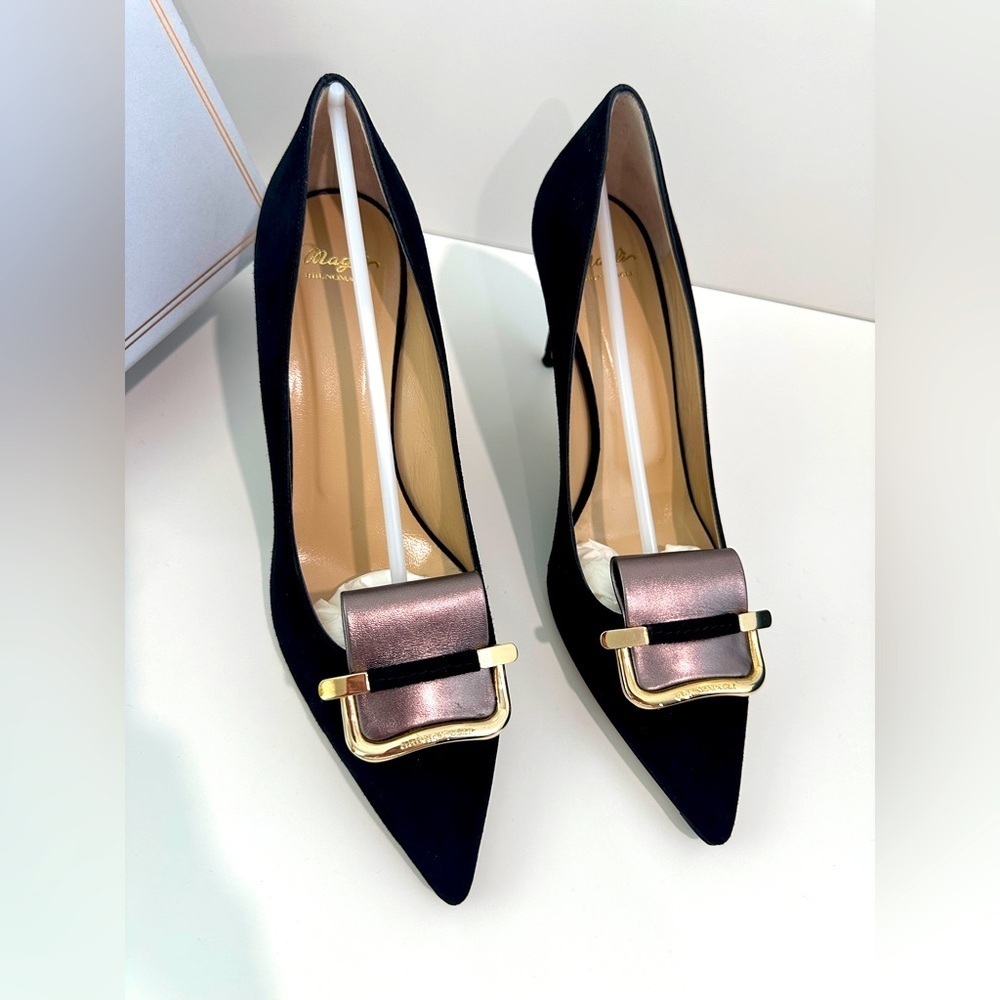 BRUNO MAGLI RITTER HEELS, unique rare! Size 39 pre owned worn once!